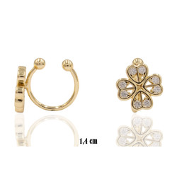 Kolczyki CM [nausznice] miedź pozłacana 14k - MF41226