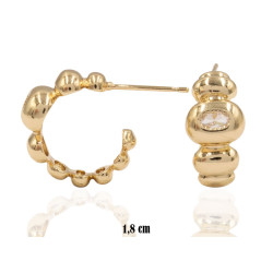 Kolczyki CM [nausznice] miedź pozłacana 14k - MF41208