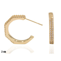 Kolczyki CM miedź pozłacana 14k - MF41207