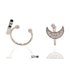 Kolczyki CM [nausznice] miedź rodowana - MF41195