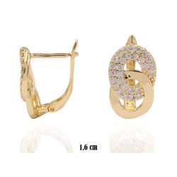 Kolczyki CM miedź pozłacana 14k - MF41284B