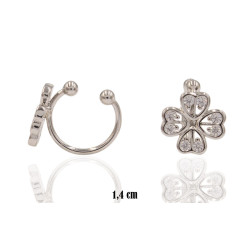 Kolczyki CM [nausznice] miedź rodowana - MF41193