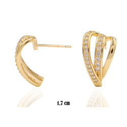 Kolczyki CM miedź pozłacana 14k - MF41210