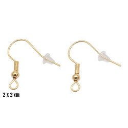 Zapięcia do kolczyków 18k + gumki - MF37362