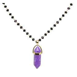 Naszyjnik Merebilo Stal 316L [ametyst] - MF32431-GK2