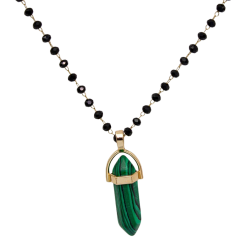 Naszyjnik Merebilo Stal 316L [malahit] - MF32431-GK3