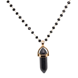 Naszyjnik Merebilo Stal 316L [czarny turkus] - MF32431-GK4