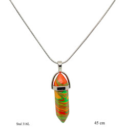 Naszyjnik Xuping Stal 316L [ Jaspis ] - MF3660089-8