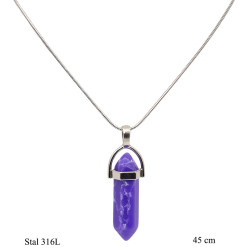Naszyjnik Xuping Stal 316L [ Ametyst ] - MF3660087-7