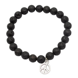 Bransoletka z pacyfką Lawa wulkaniczna - MF39328-P3