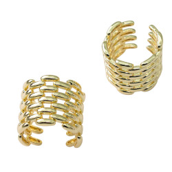 Pierścionek CM miedź pozłacana 14k - MF41576