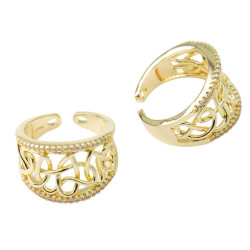 Pierścionek CM miedź pozłacana 14k - MF41571