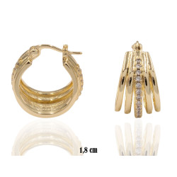 Kolczyki CM miedź pozłacana 14k - MF41539 - Hurt