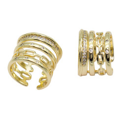 Pierścionek CM miedź pozłacana 14k - MF41568 - Hurt