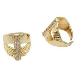 Pierścionek CM miedź pozłacana 14k - MF41567 - Hurt