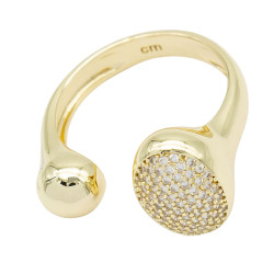 Pierścionek CM miedź pozłacana 14k - MF41566 - Hurt