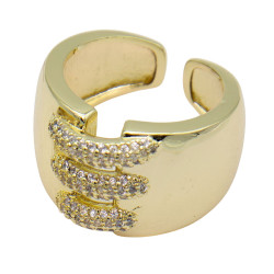 Pierścionek CM miedź pozłacana 14k - MF41563 - Hurt