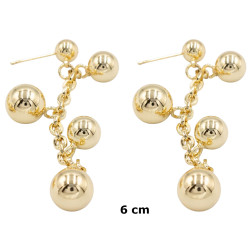 Kolczyki CM miedź pozłacane 14k - MF41555 - Hurt