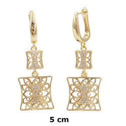 Kolczyki CM miedź pozłacane 14k - MF41544 - Hurt