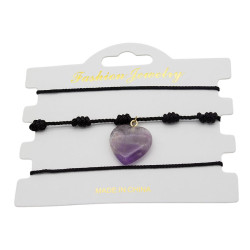 Zestaw 3 bransolek [ ametyst ] - MF31614AM