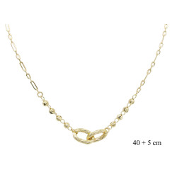 Naszyjnik CM miedź pozłacany 14k - MF41381 - Hurt