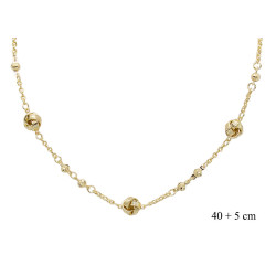 Naszyjnik CM miedź pozłacany 14k - MF41394 - Hurt