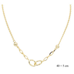 Naszyjnik CM miedź pozłacany 14k - MF41384 - Hurt