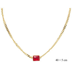 Naszyjnik CM miedź pozłacany 14k - MF41371 - Hurt