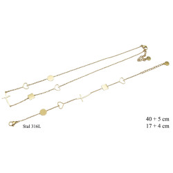 Naszyjnik + Bransoletka Merebilo Stal 316L - MF4115152