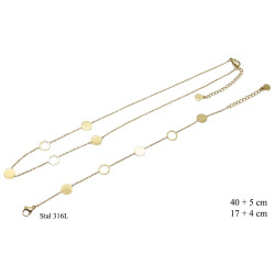 Naszyjnik + Bransoletka Merebilo Stal 316L - MF4114748