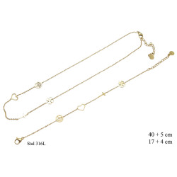 Naszyjnik + Bransoletka Merebilo Stal 316L - MF4114546