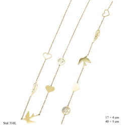 Naszyjnik + Bransoletka Merebilo Stal 316L - MF4111543