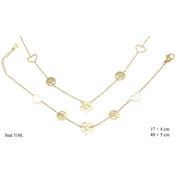 Naszyjnik + Bransoletka Merebilo Stal 316L - MF4110911