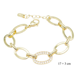 Bransoletka CM miedź pozłacana 14k - MF41466