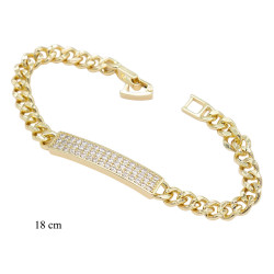 Bransoletka CM miedź pozłacana 14k - MF41454