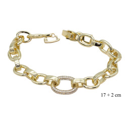 Bransoletka CM miedź pozłacana 14k - MF41429