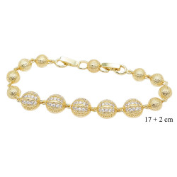 Bransoletka CM miedź pozłacana 14k - MF41411