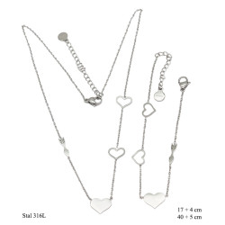 Naszyjnik + Bransoletka Merebilo Stal 316L - MF4110608