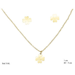 Kolczyki + Naszyjnik Merebilo Stal 316L - MF3749251B