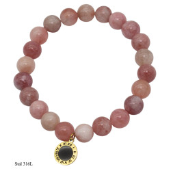 Bransoletka Kwarc Truskawkowy z Zegarkiem - MF39351EC