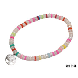 Bransoletka Stal 316L [srebrne drzewko szczęścia] - MF32048-3