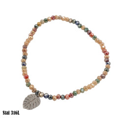 Bransoletka Merebilo Stal 316L [srebrny liść] - MF31946-2