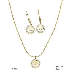 Naszyjnik + Kolczyki Xuping Stal 316L - MF3661861