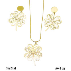 Naszyjnik + Kolczyki Merebilo Stal 316L - MF3750354