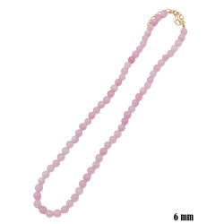 Naszyjnik z kamieni [kwarc różowy] - MF41085