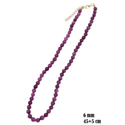 Naszyjnik z kamieni [agat fuksja] - MF41045