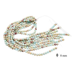 Elementy do biżuterii koraliki [ kamień amazonit ] - MF41802