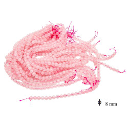 Elementy do biżuterii koraliki [ kamień kwarc różowy ] - MF41806