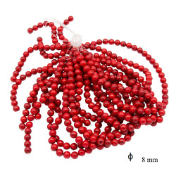 Elementy do biżuterii koraliki [ kamień howlit czerwony ] - MF41834
