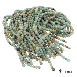 Elementy do biżuterii koraliki [ kamień amazonit ] - MF41830